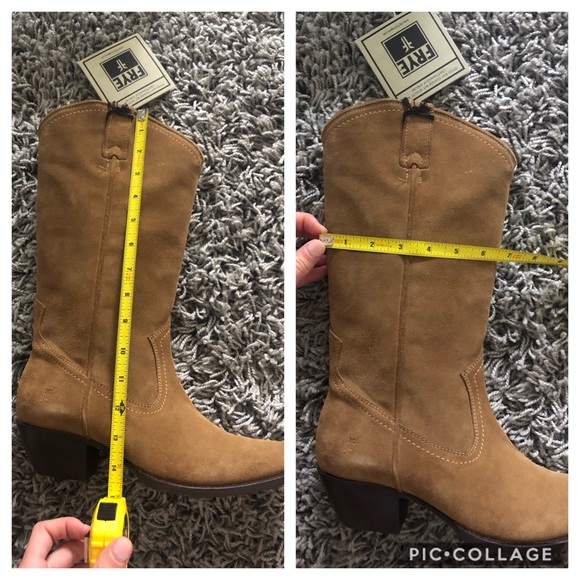 FRYE Sacha tall leather suede boots size 9 - Picture 7 of 8